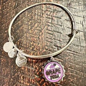 Alex and Ani Disney Up Silver Grape Soda Cap Bangle Charm Bracelet
